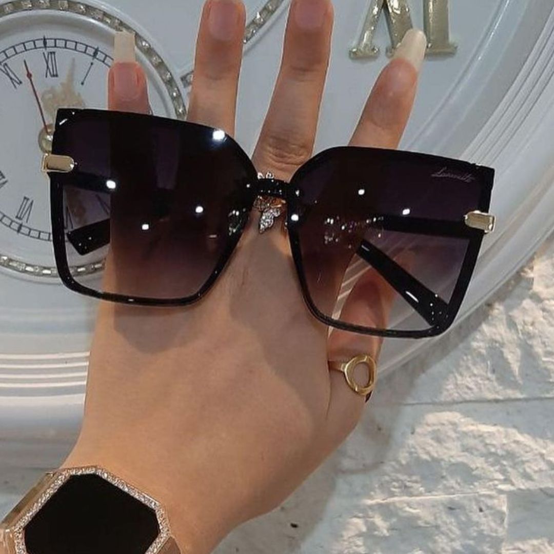 Black & Gold Luxe Oversized Statement Shades