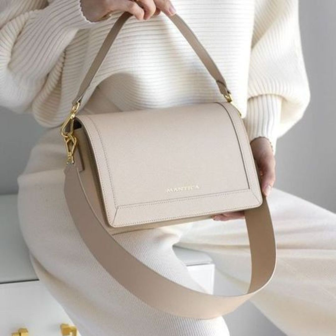 Chic Cream Satchel Handbag