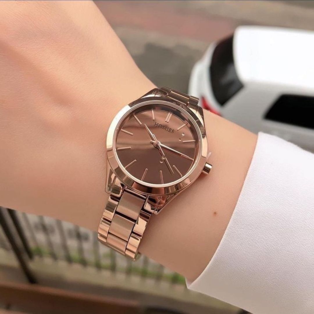 Classic Brown Leather Analog Watch