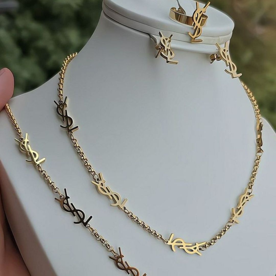 Crystal Glow Pendant With Matching Earrings