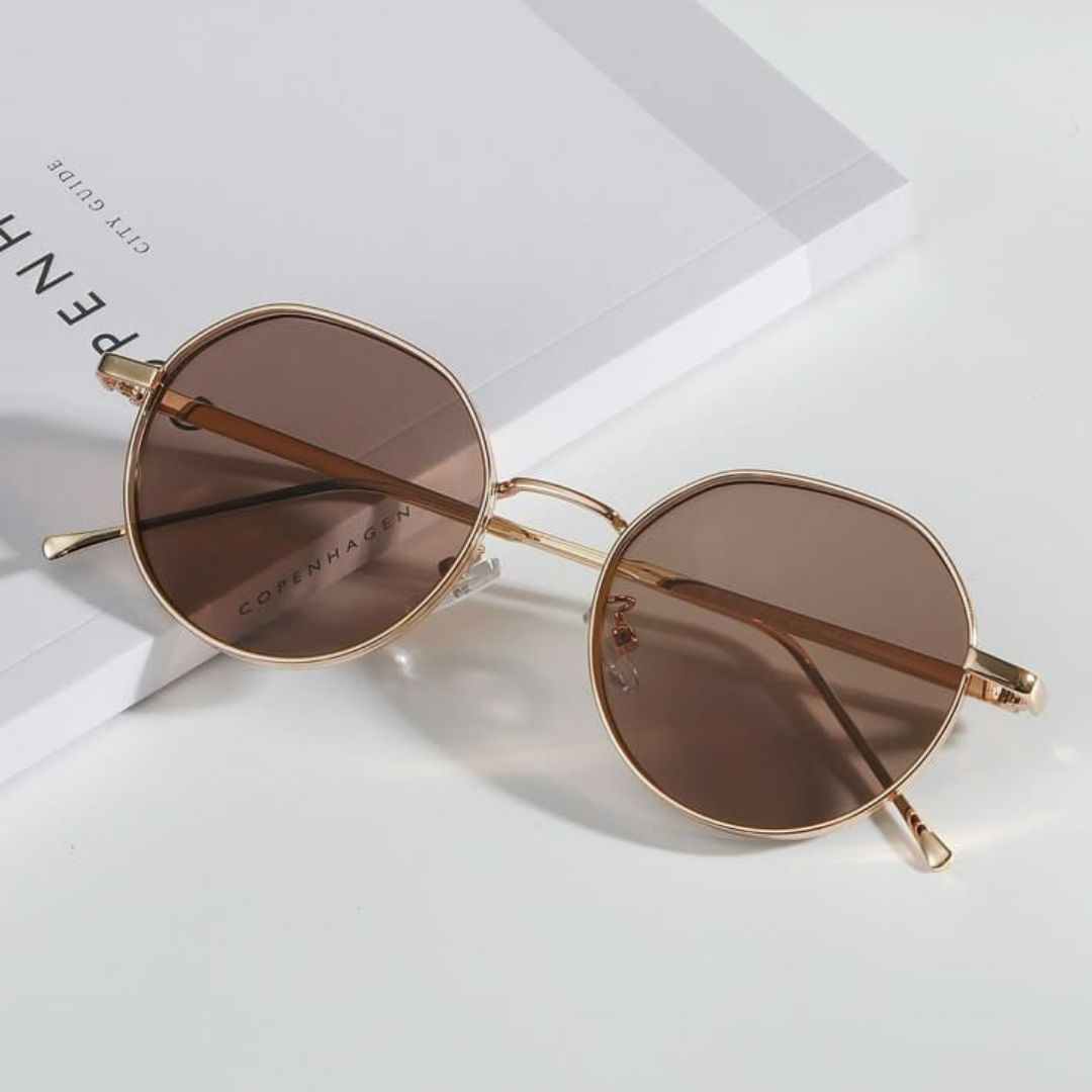 Honey Beige Gradient Fashion Sunglasses