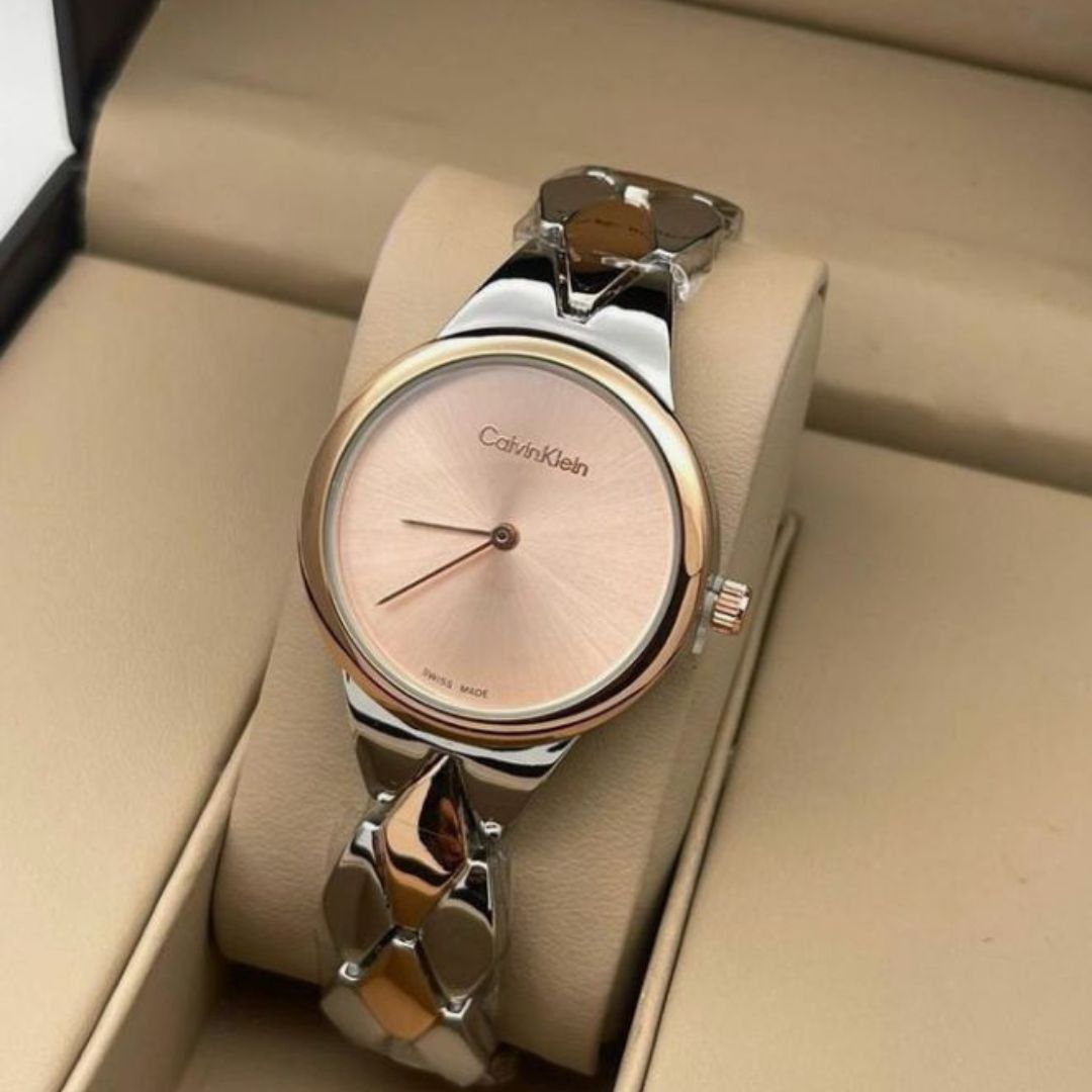 Rose Gold Crystal Accent Watch