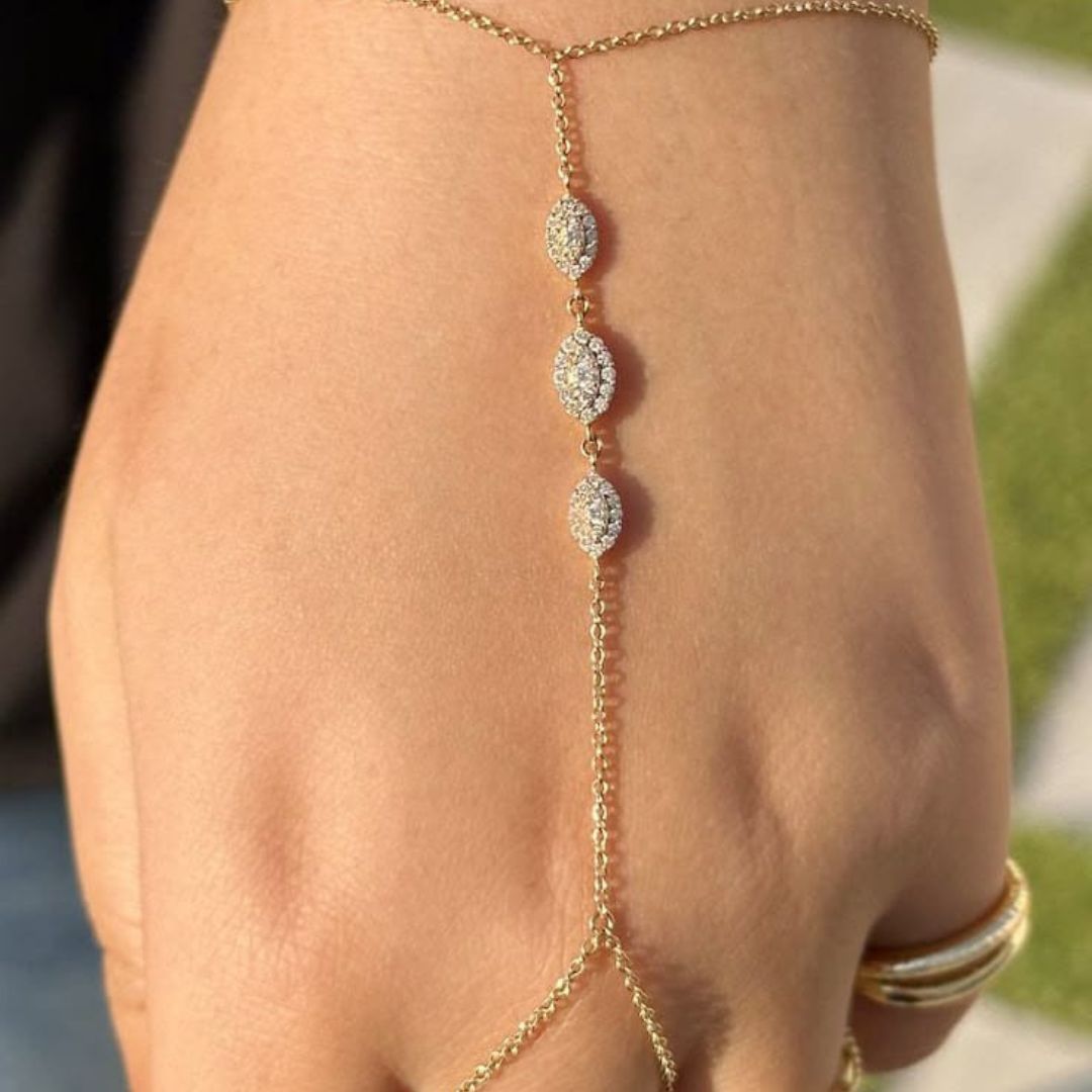 Rose Gold Pearl Drop Bracelet