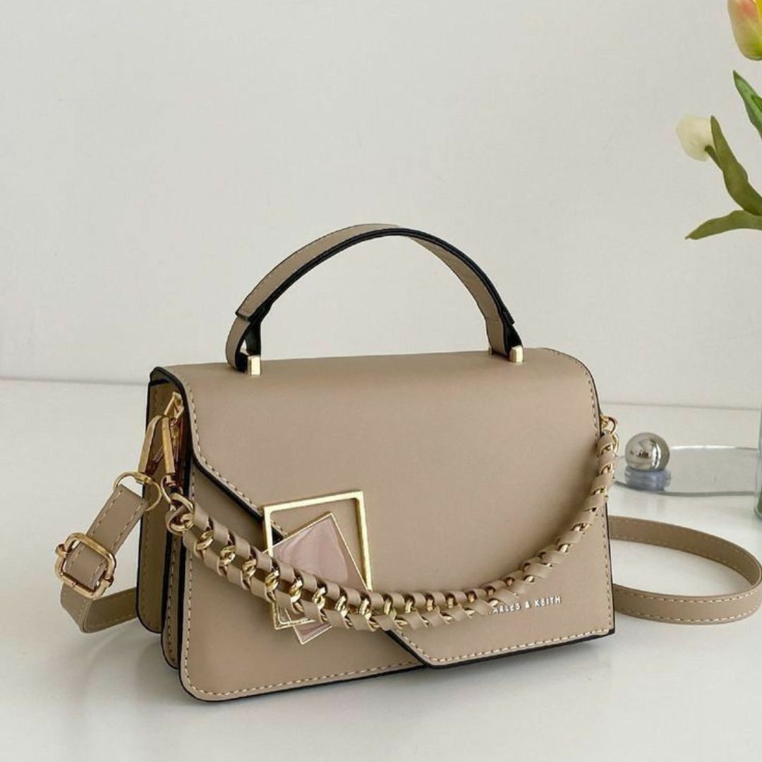 Soft Beige Classic Daily Handbag