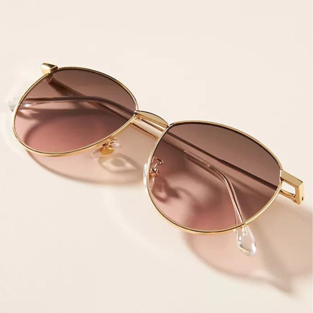 Vintage Gold Round Classic Sunglasses